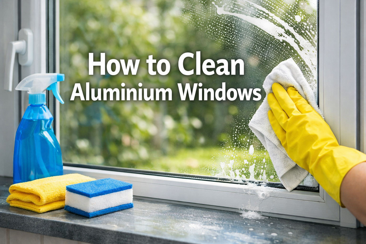 how to clean aluminium window.