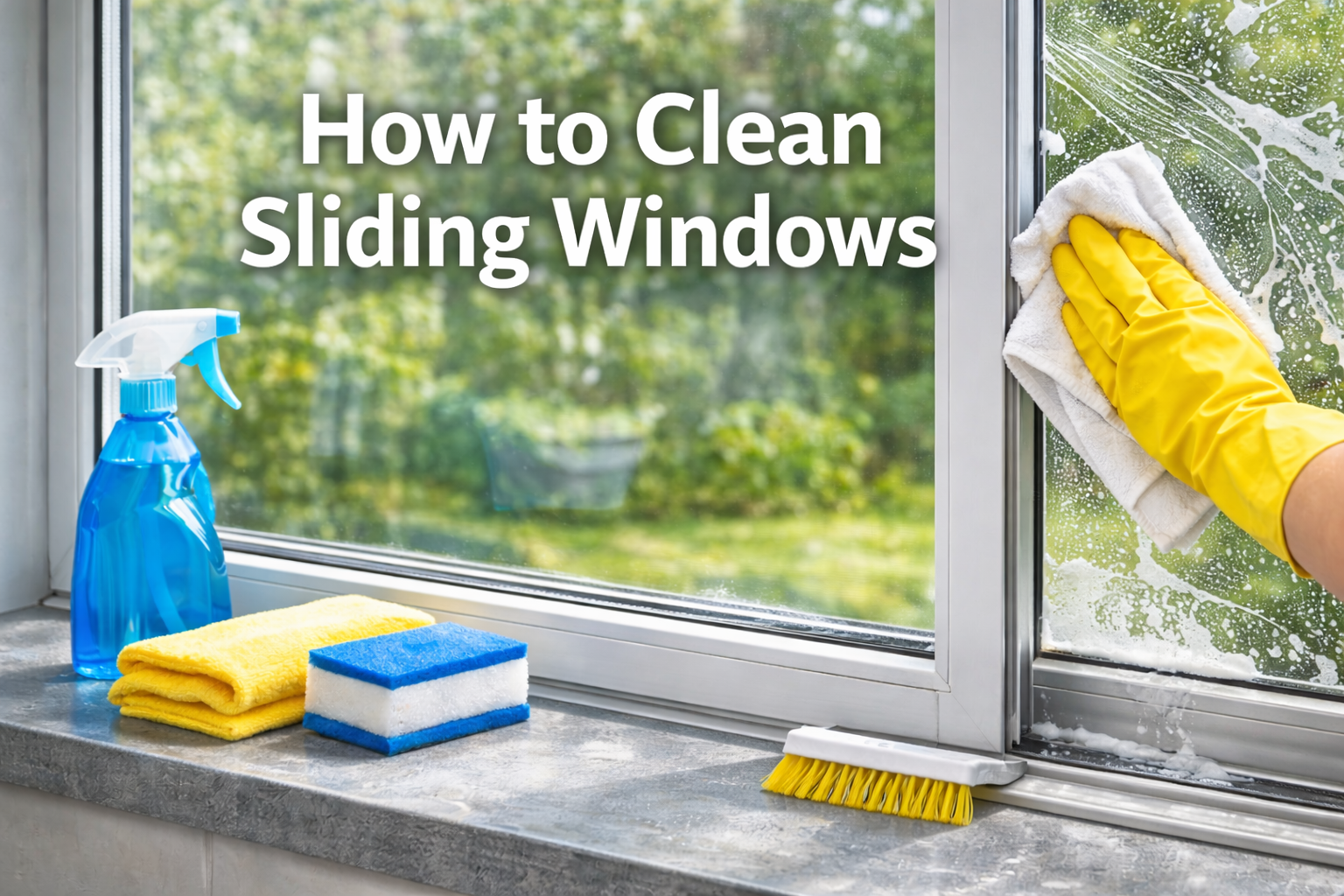 how to clean sliding window