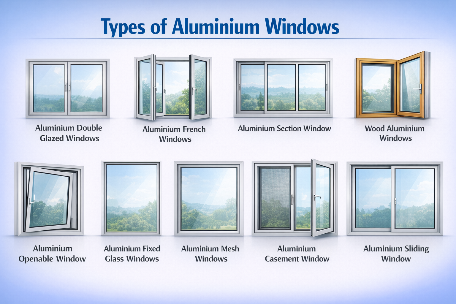 Types Of Aluminium Windows