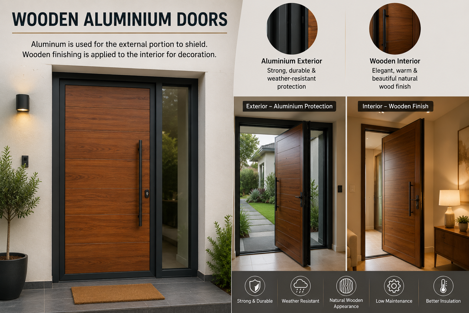 Wooden Aluminium Doors