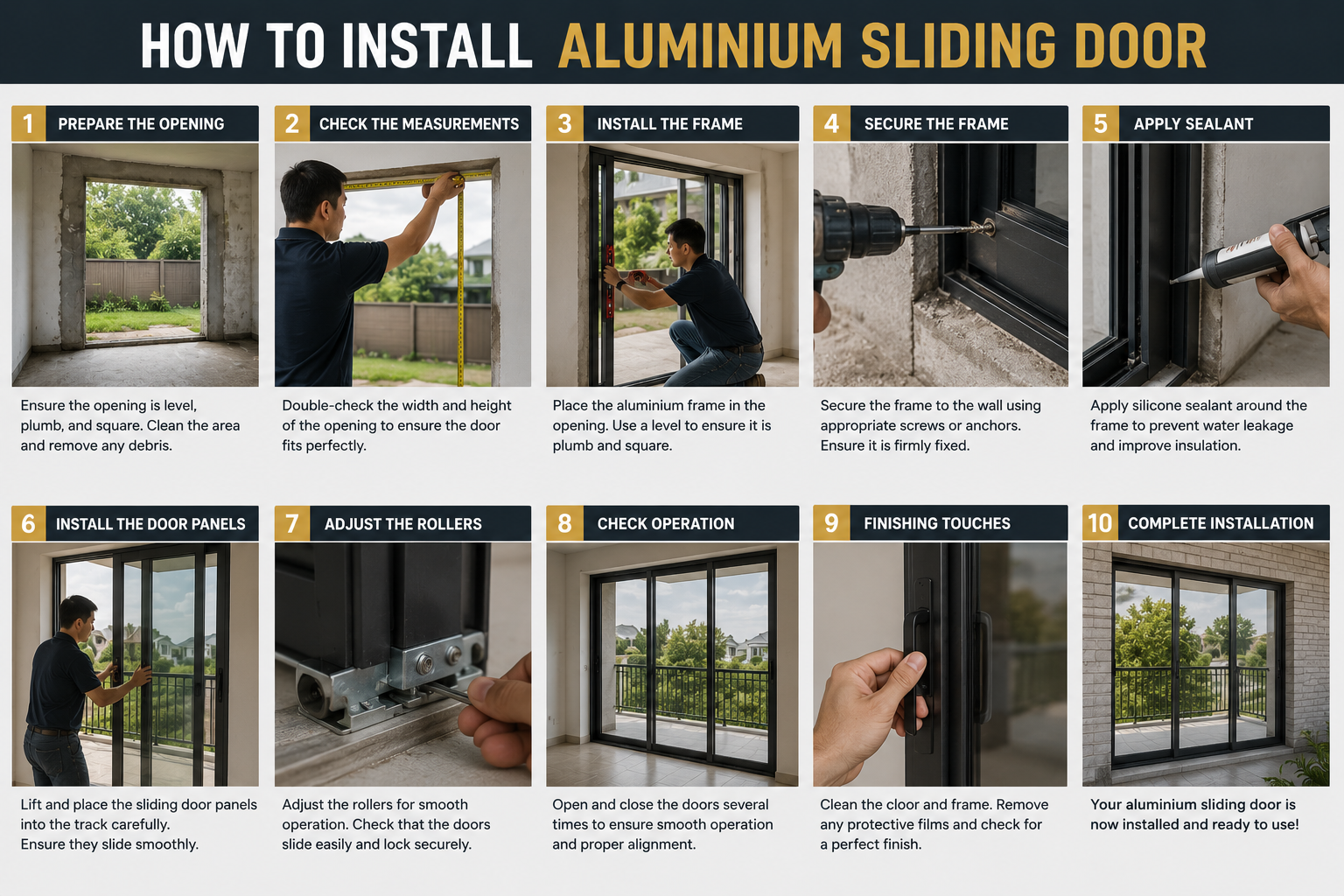 How to Install Aluminium Sliding door