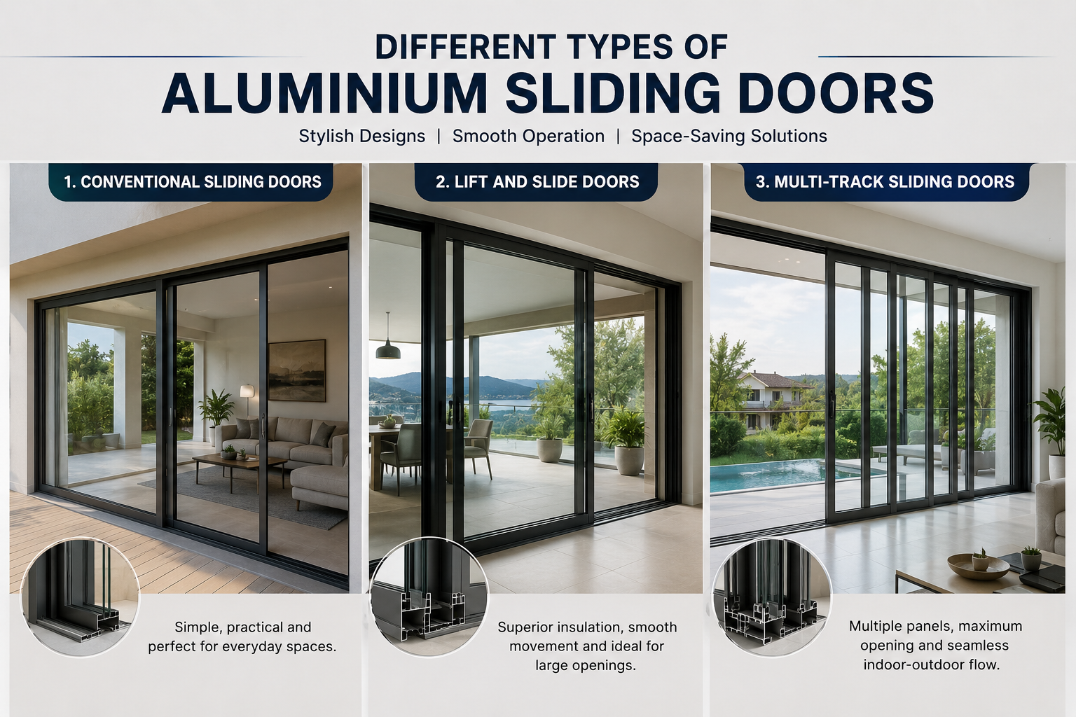 DIffrent Types of Aluminium Sliding Doors