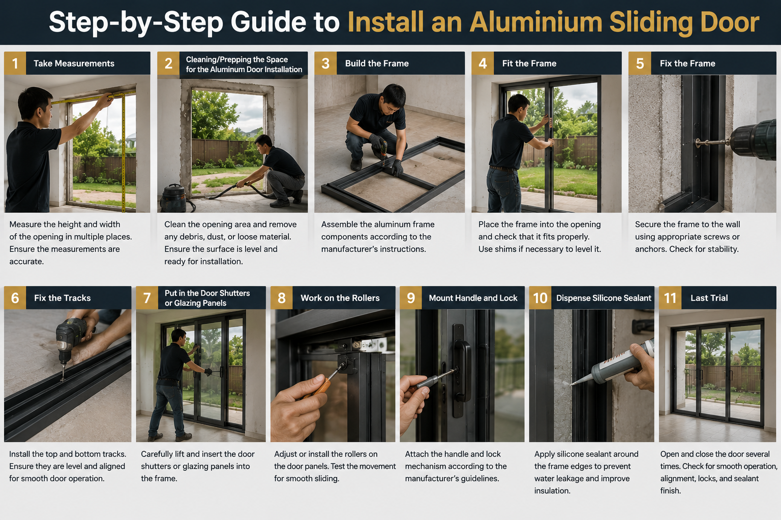 Tools Required to Install an Aluminium Sliding Door