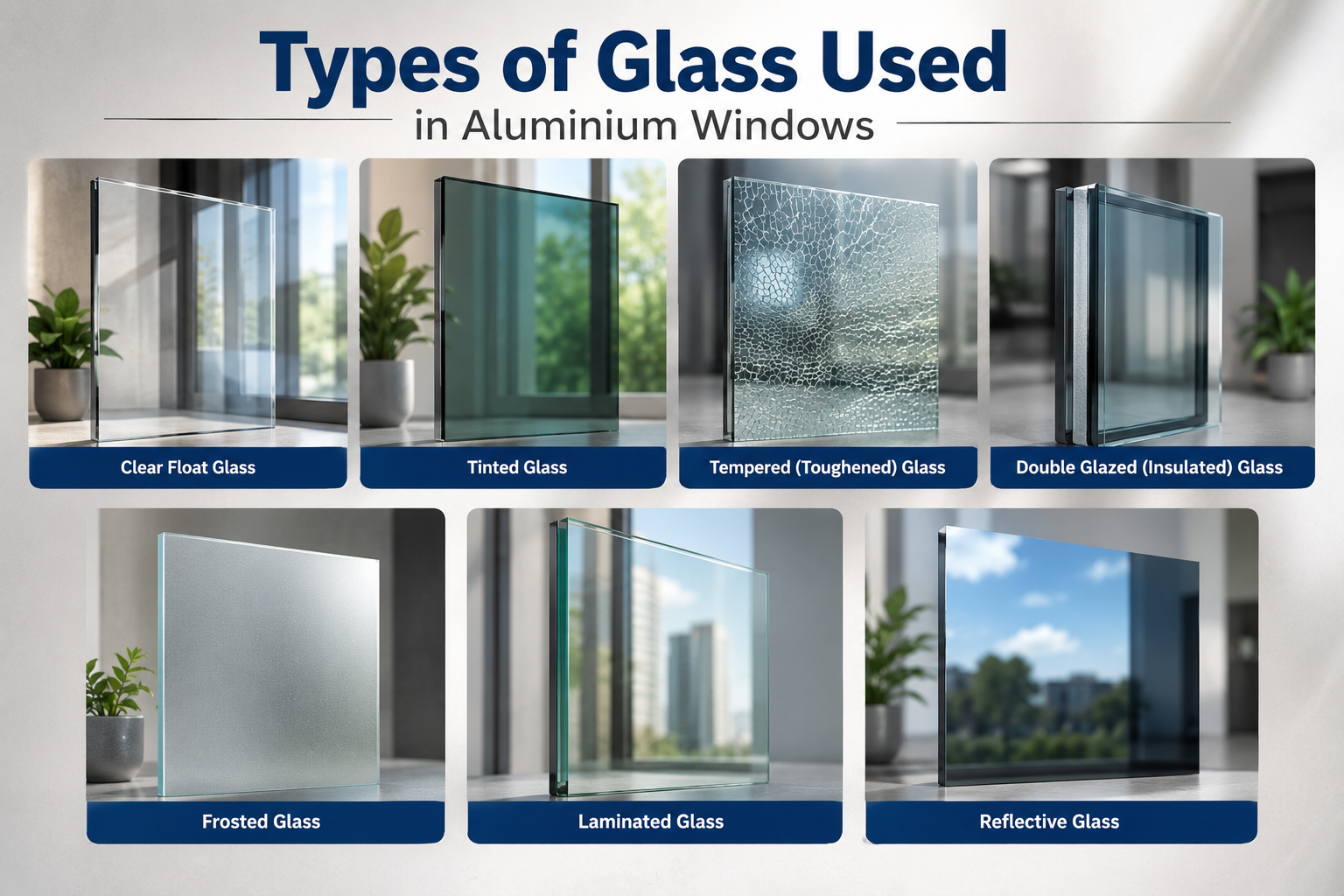 Types of Glass Used in Aluminium Windows