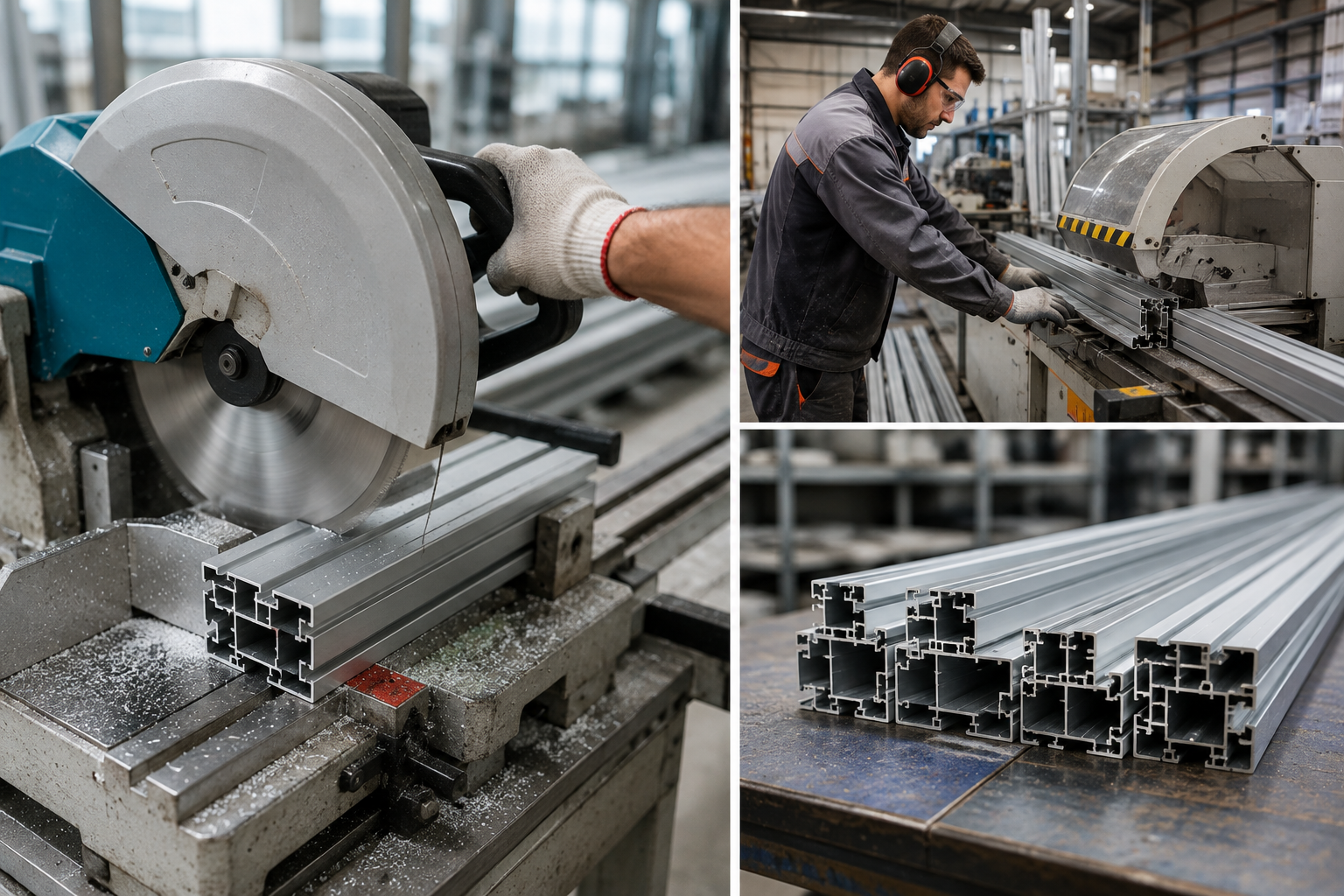 Cutting the Aluminium Sections
