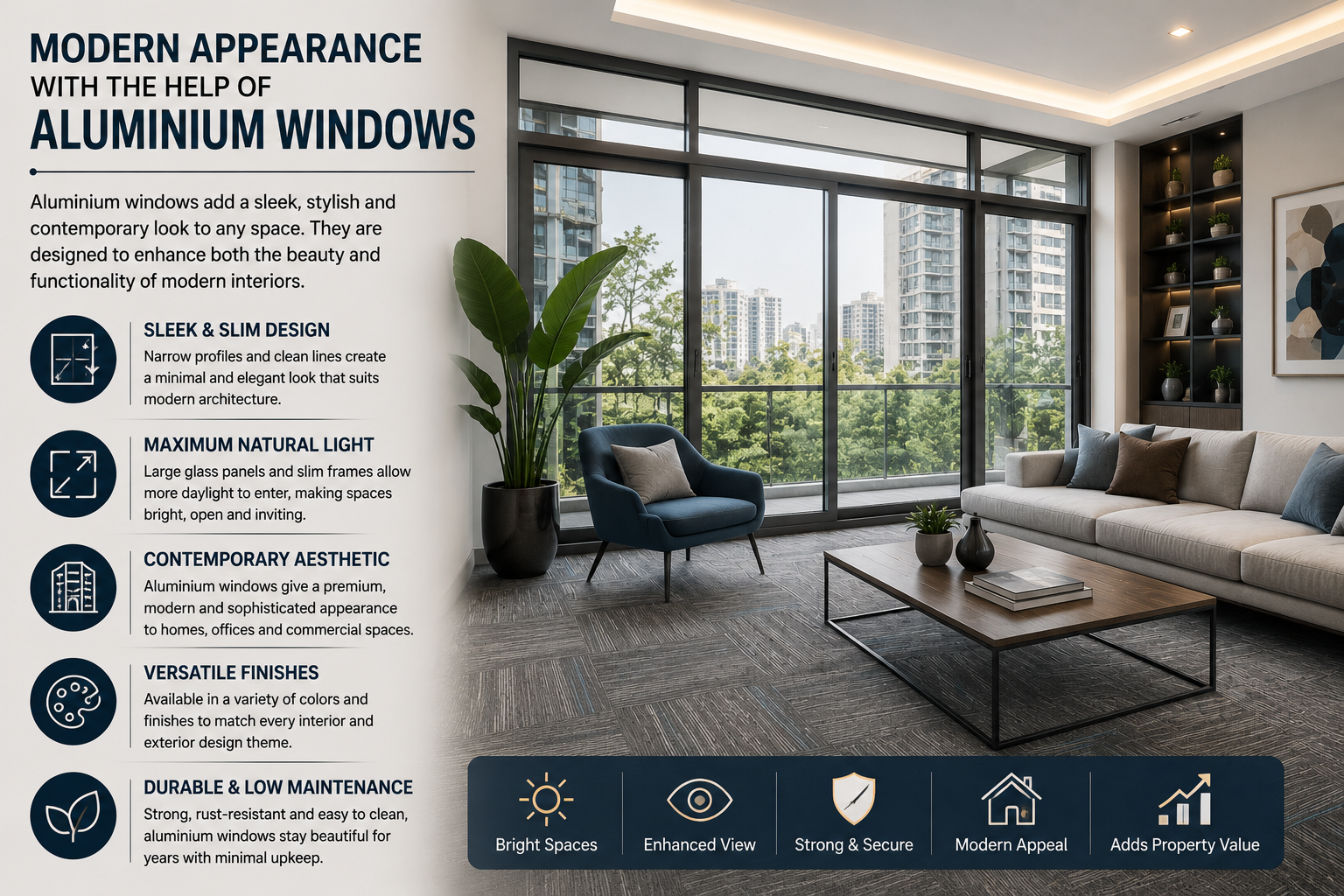 Modern Appearance with the Help of Aluminium Windows