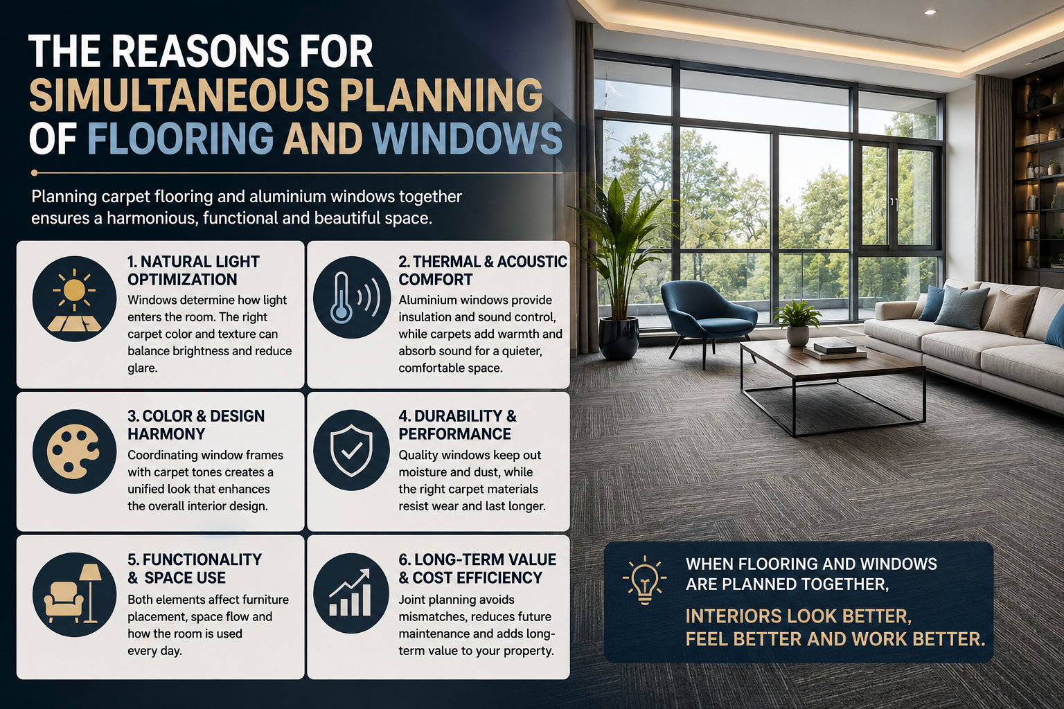 The Reasons for Simultaneous Planning of Flooring and Windows
