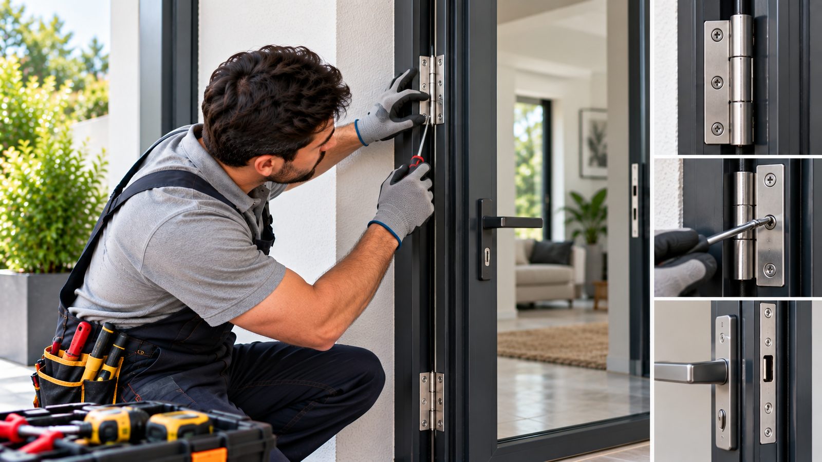 Check the Door Hinges and Hardware
