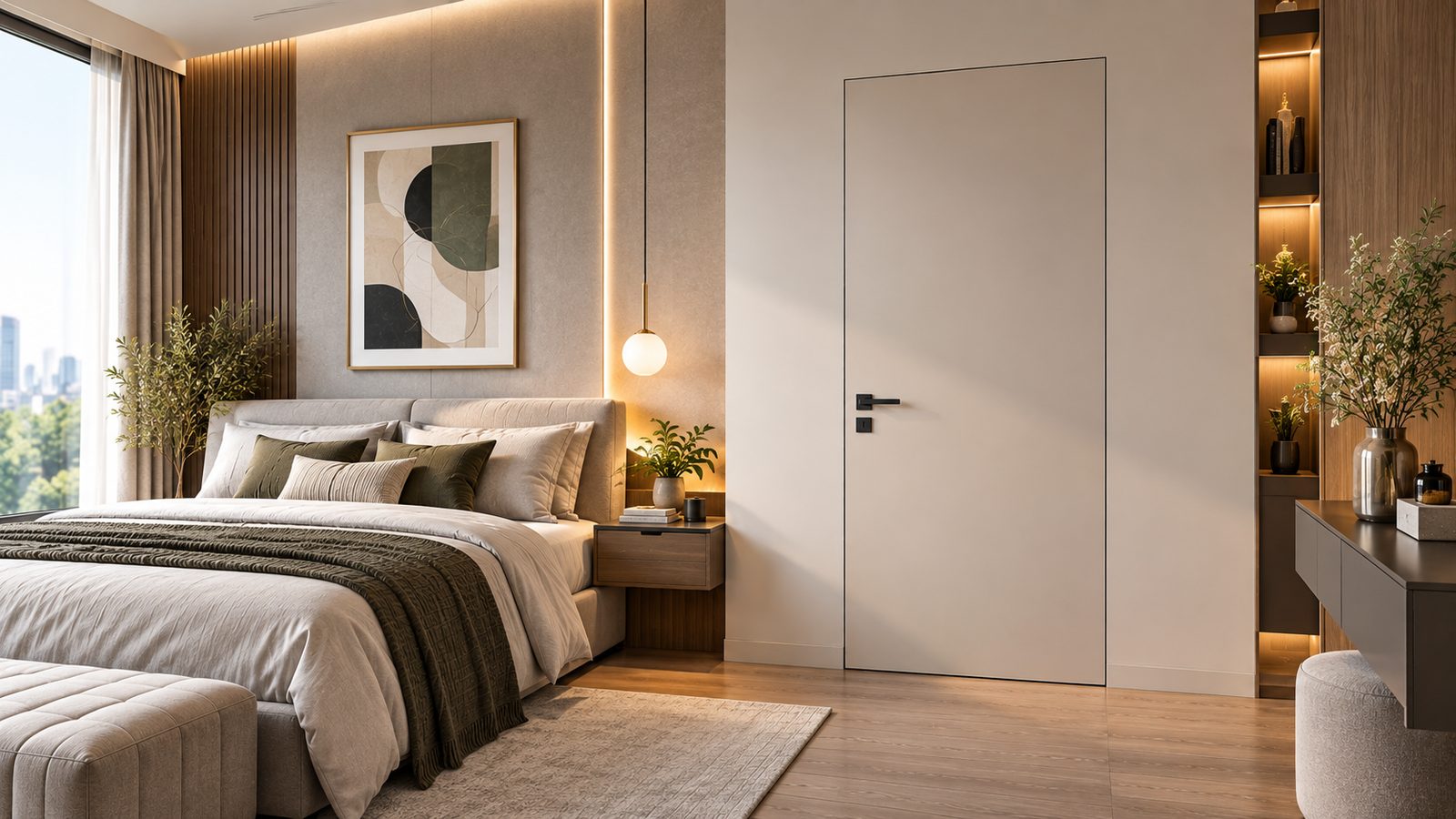 Flush Bedroom Door Design
