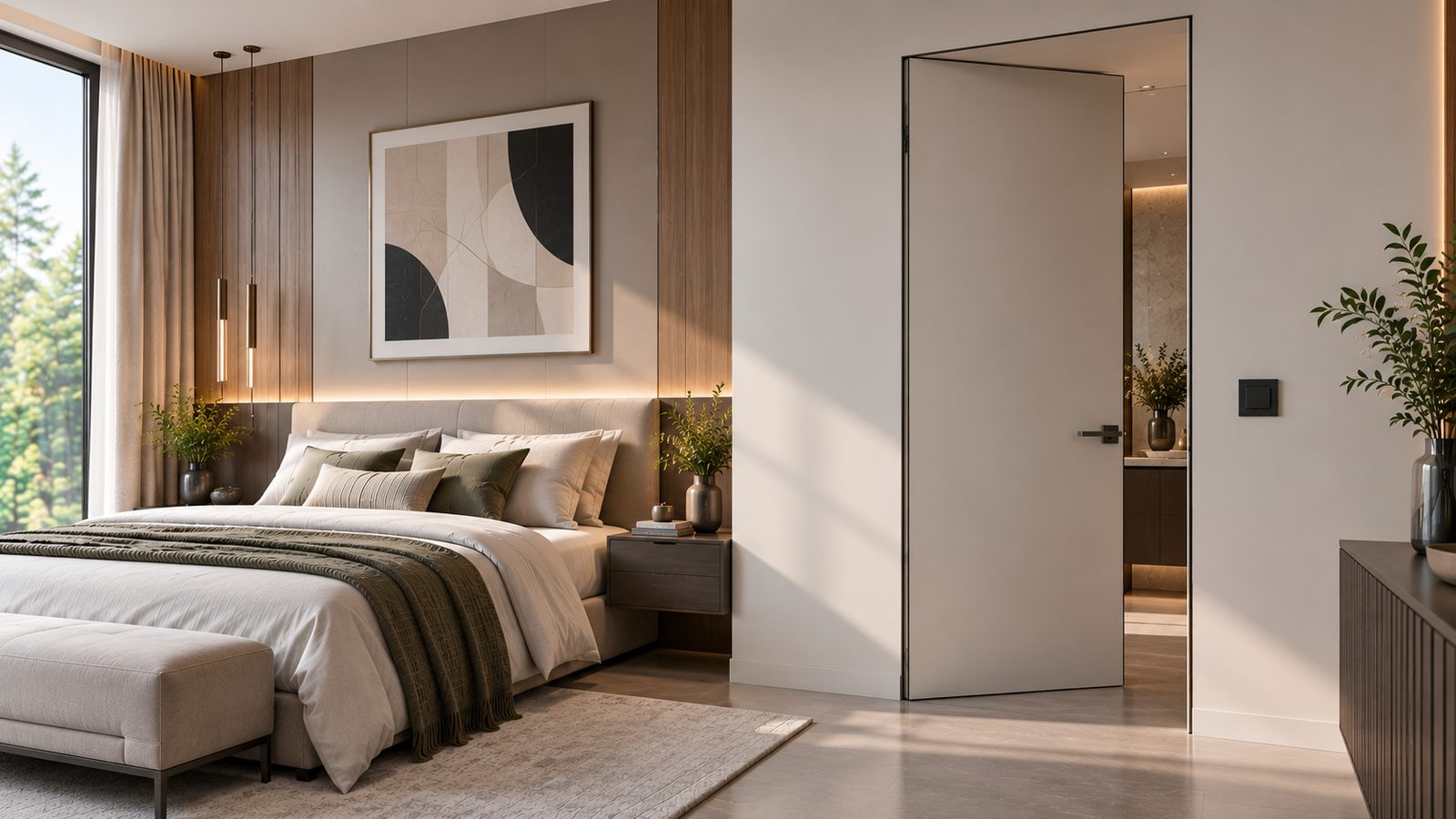 Slim Bedroom Door Frame Design