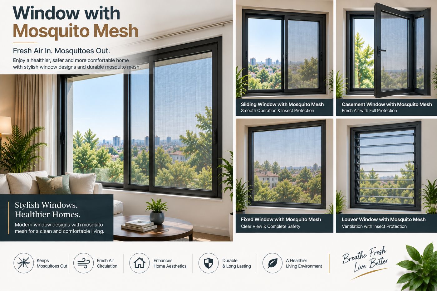 Window with Mosquito Mesh